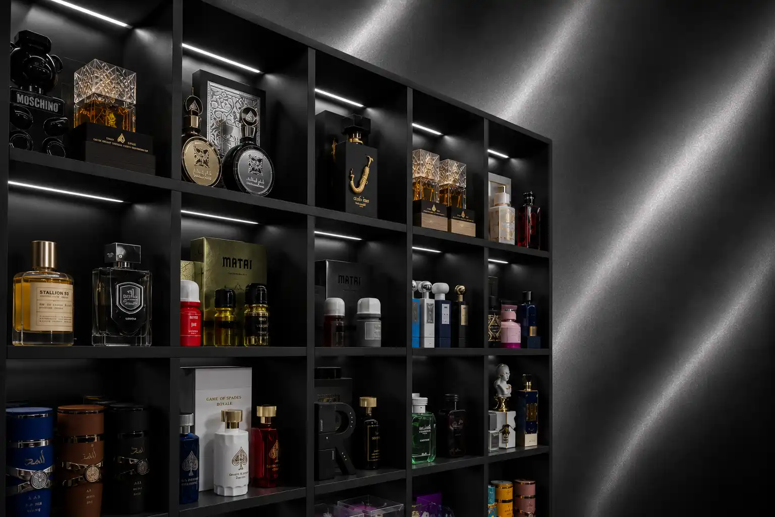 Estantería de perfumes Fuci